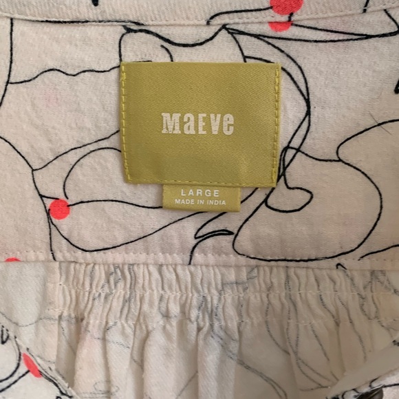 Anthropologie 3/4 button, 3/4 sleeve top - Picture 2 of 5